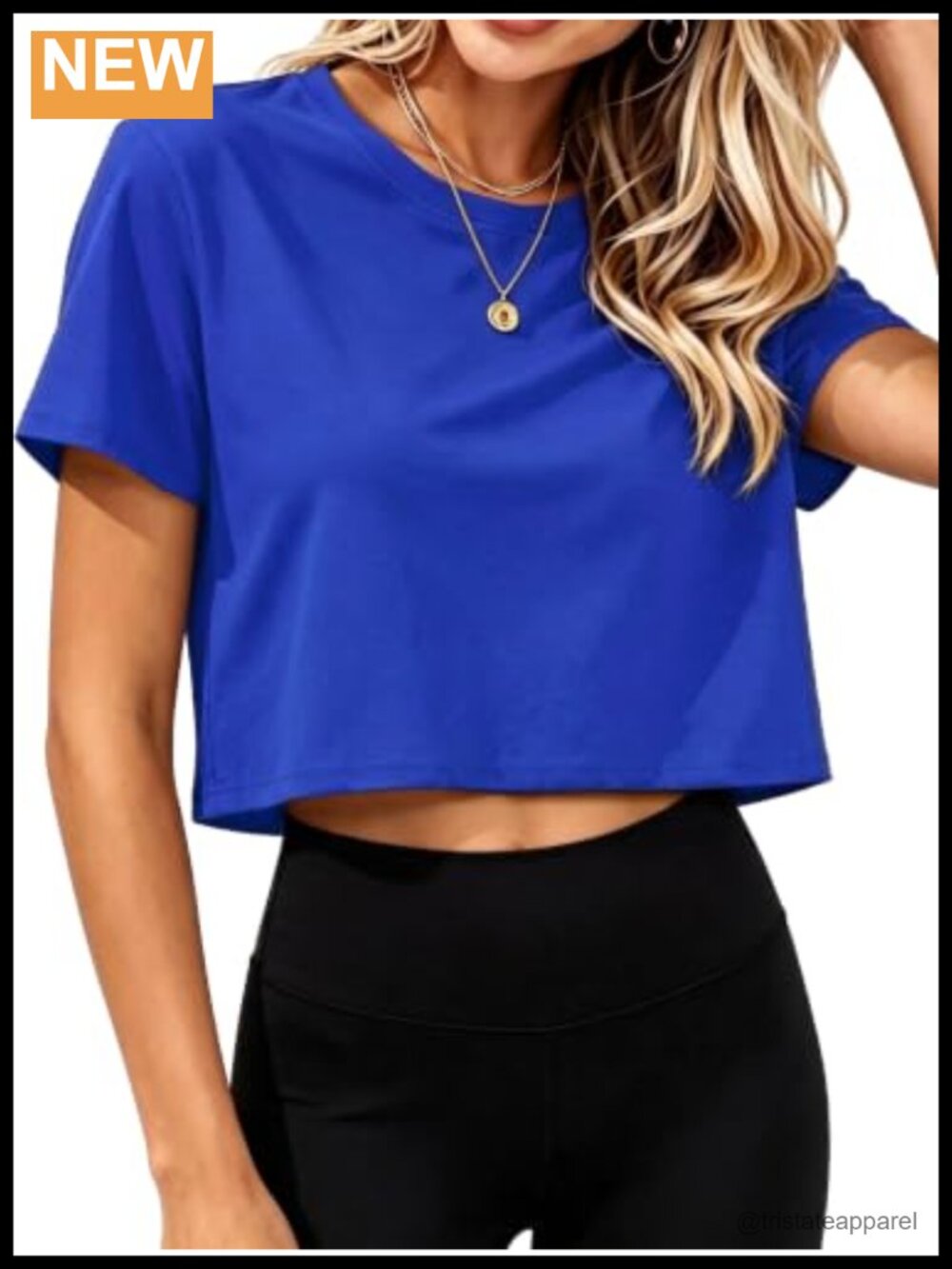 Womens Crop Tops Summer Short Sleeve Round Neck Loose Fit T-Shirt Blouse